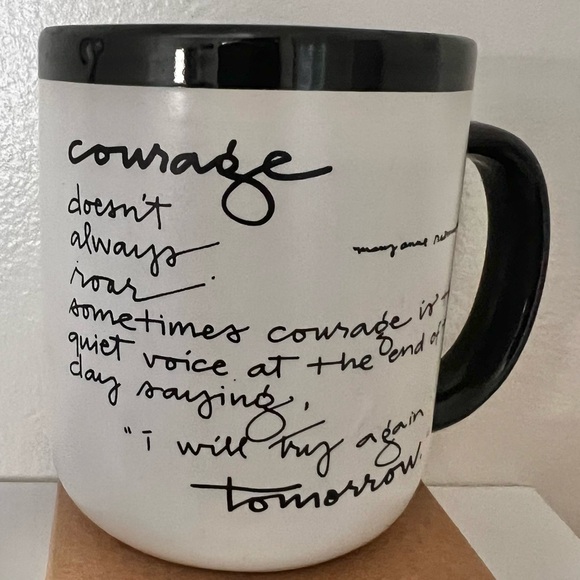 “COURAGE” Motivational Porcelain Mug 16oz - Picture 2 of 5